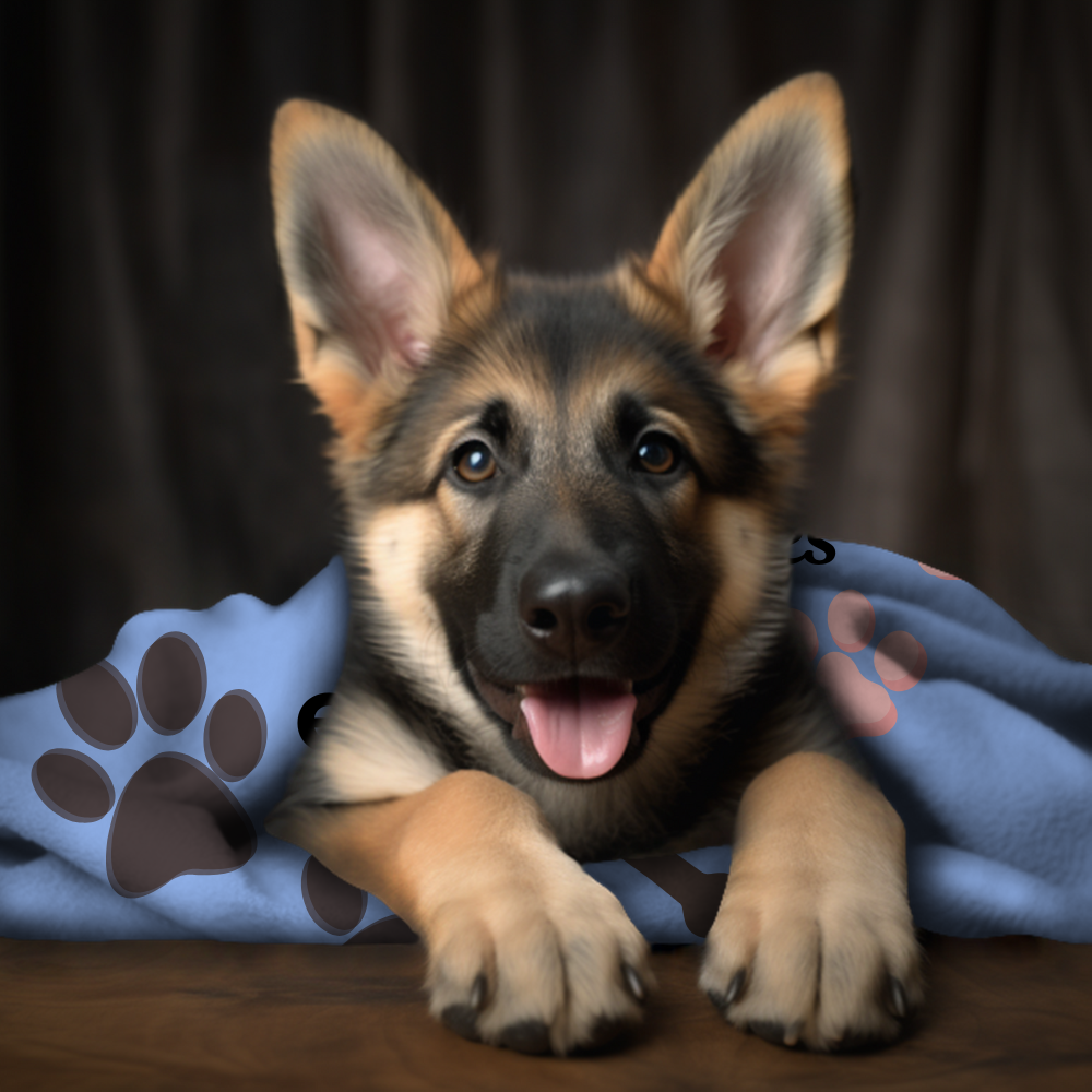 Pawssibilities Coral Fleece Blanket – Soft Blue