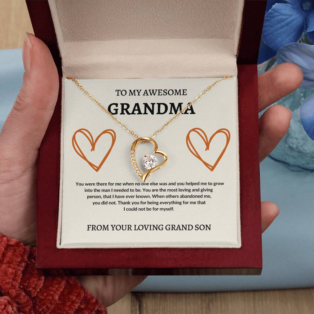 To Grandma From Grand Son | Forever Love Necklace