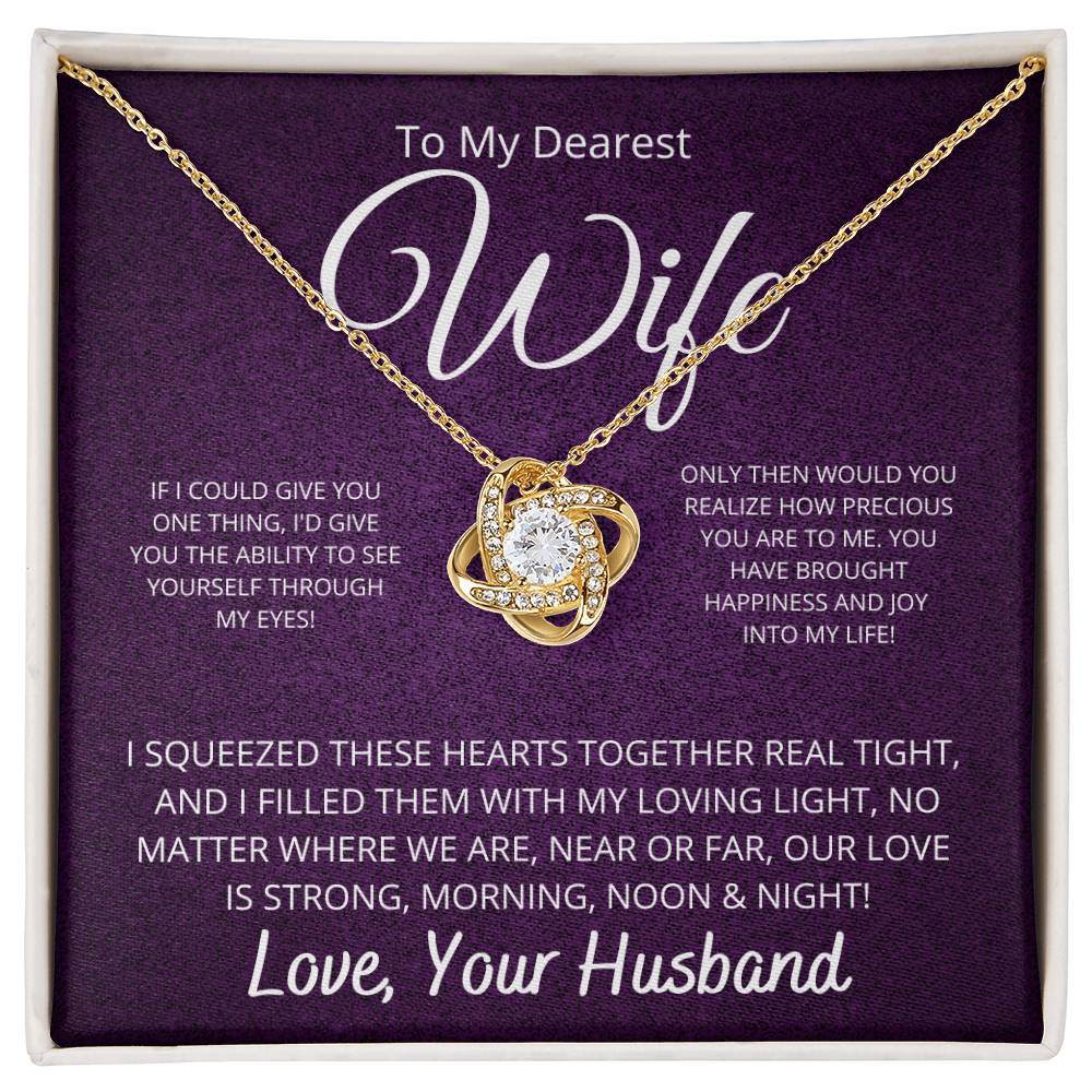 To Wife From Husband | Love Knot Necklace