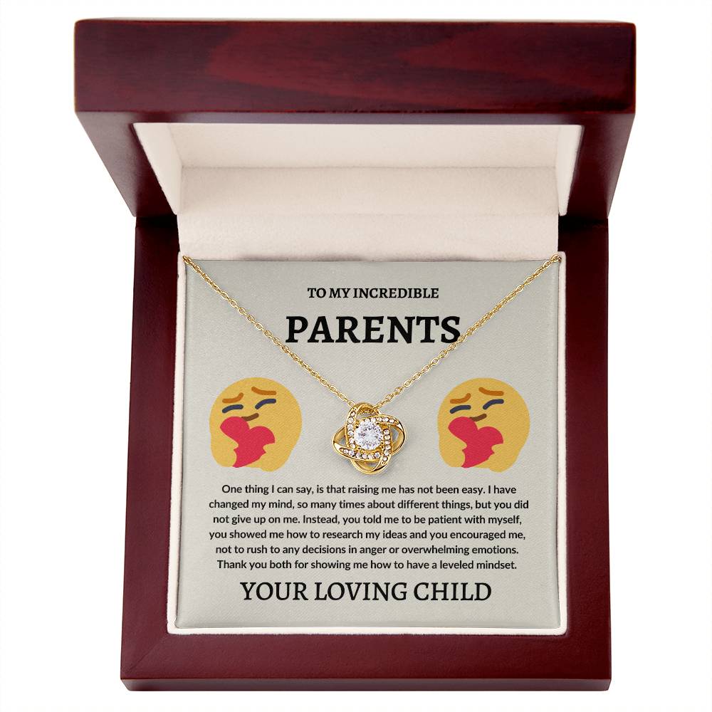 To Parents From Your Child | Love Knot Necklace