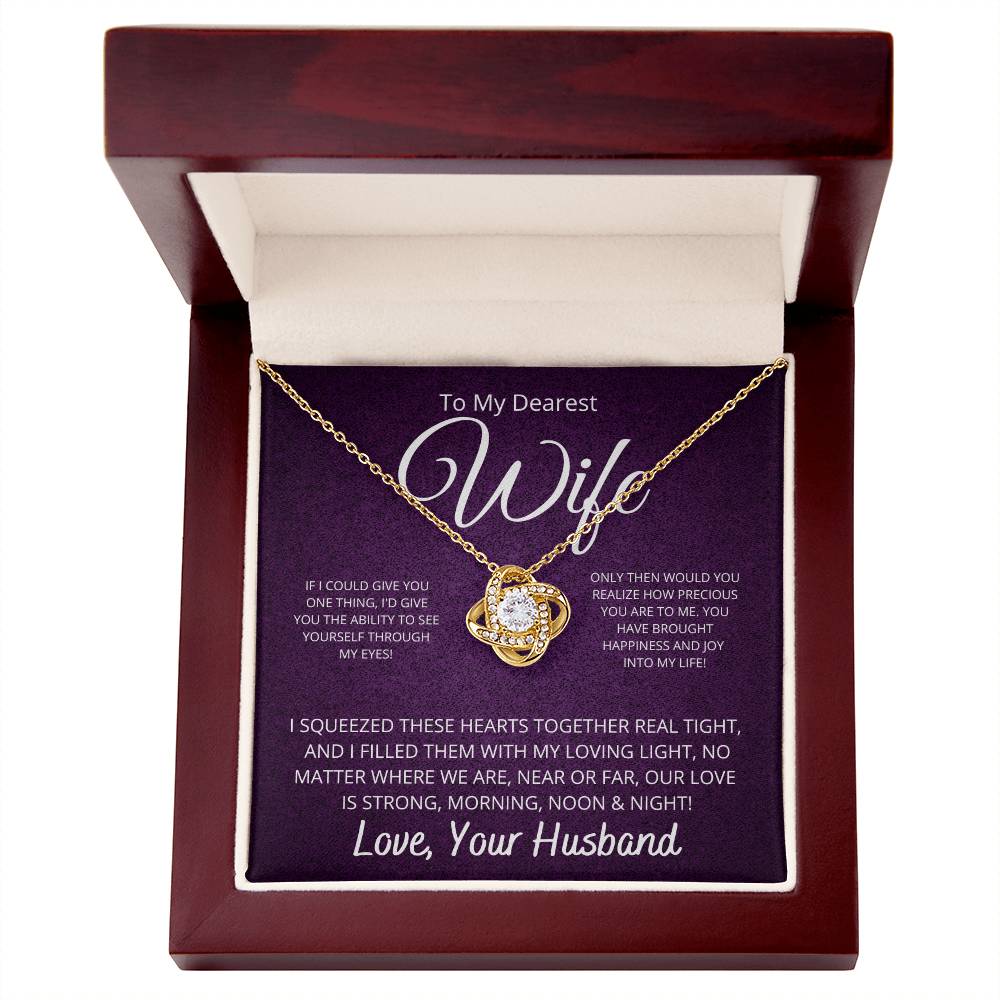 To Wife From Husband | Love Knot Necklace