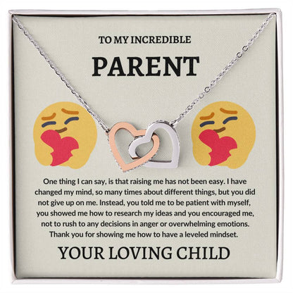 To Parent From Your Child | Interlocking Hearts Necklace