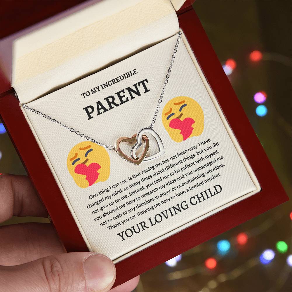 To Parent From Your Child | Interlocking Hearts Necklace