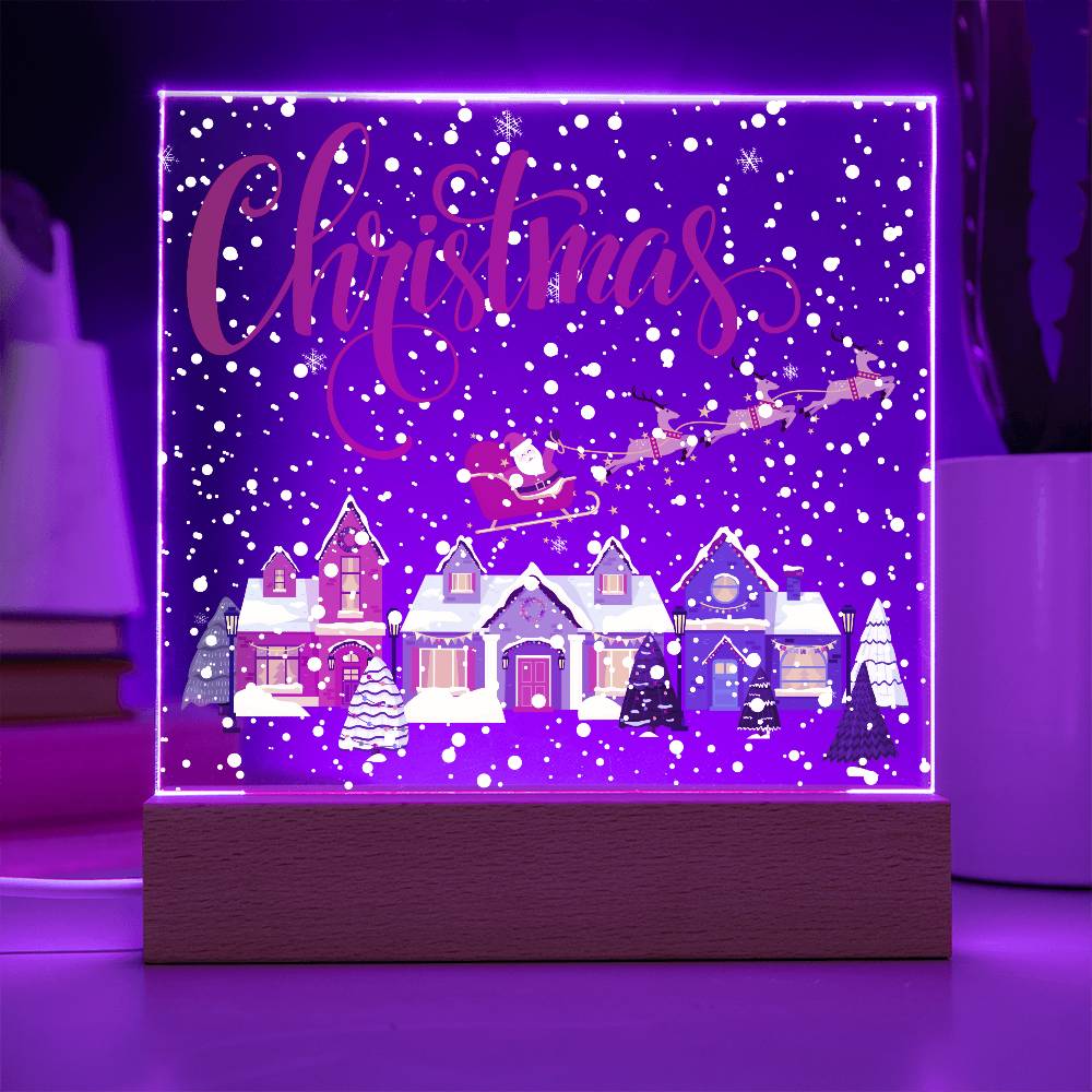 Christmas Town | Acrylic Square Plaque