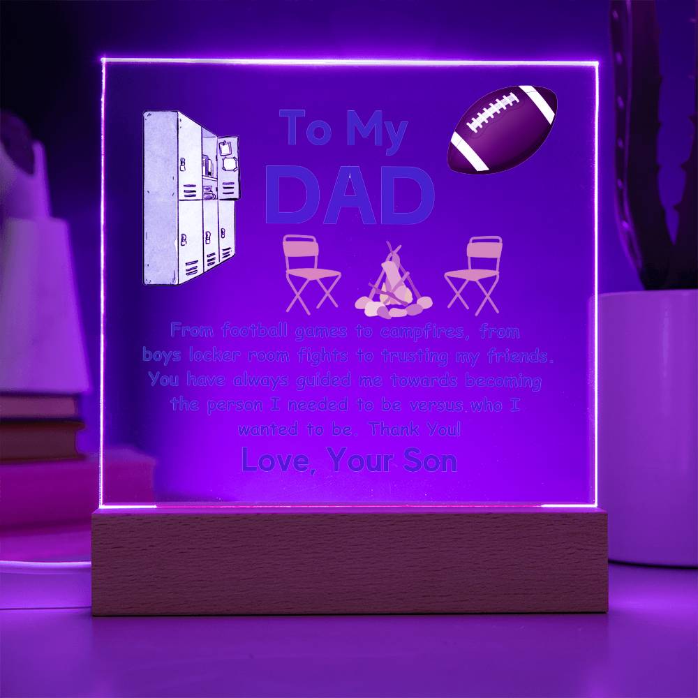 To Dad From Son | Acrylic Square Plaque