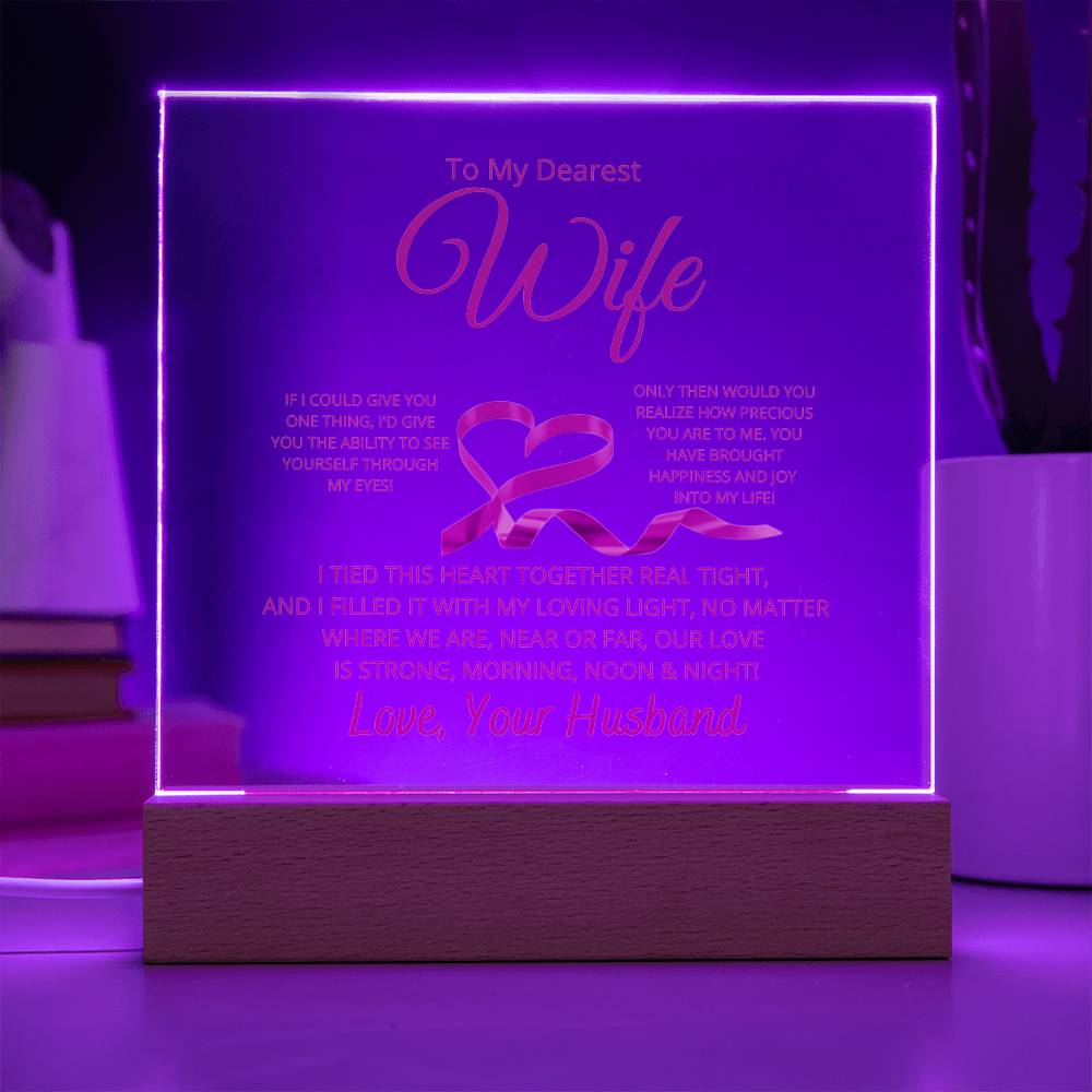 My Dearest Wife | Acrylic Square Plaque