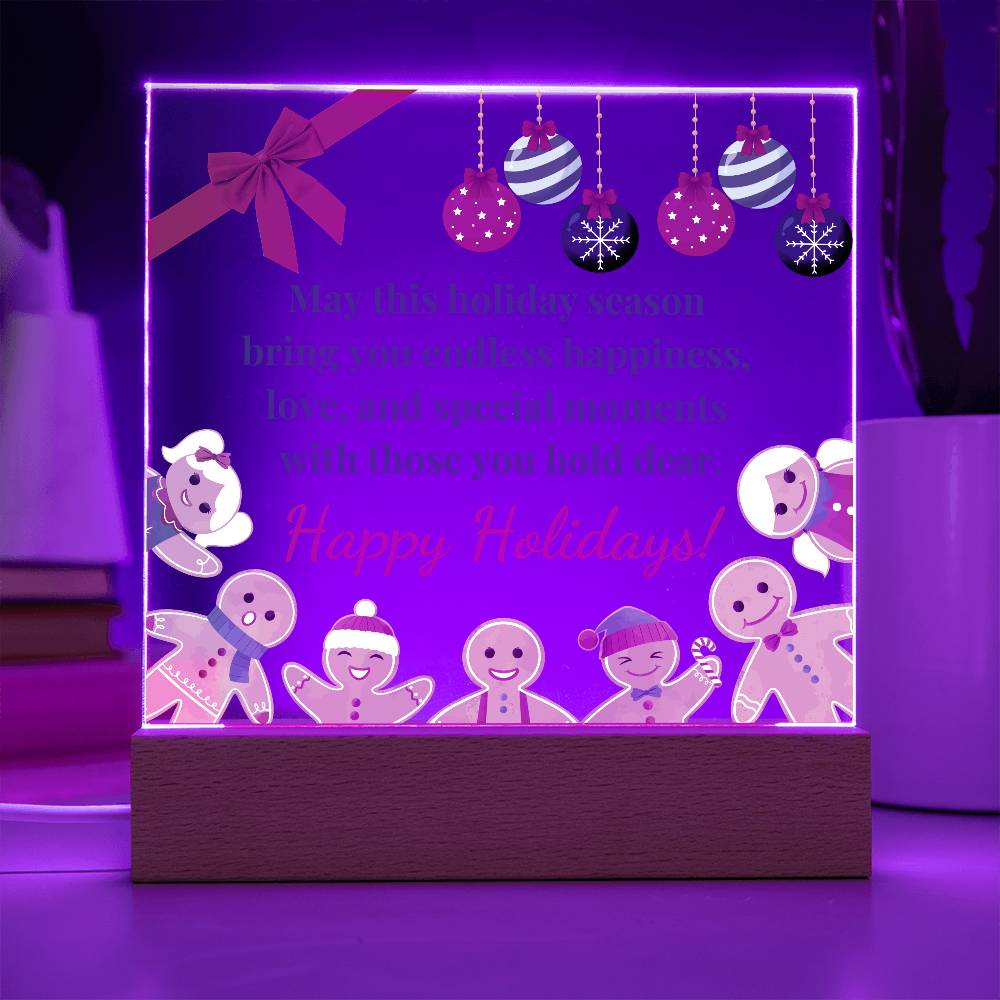 Gingerbread Joy | Acrylic Square Plaque