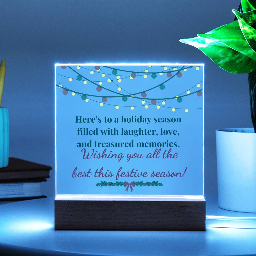 Light Up Your Holidays | Acrylic Square Plaque