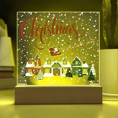 Christmas Town | Acrylic Square Plaque