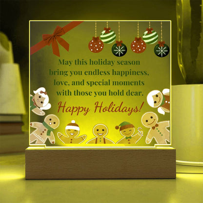 Gingerbread Joy | Acrylic Square Plaque