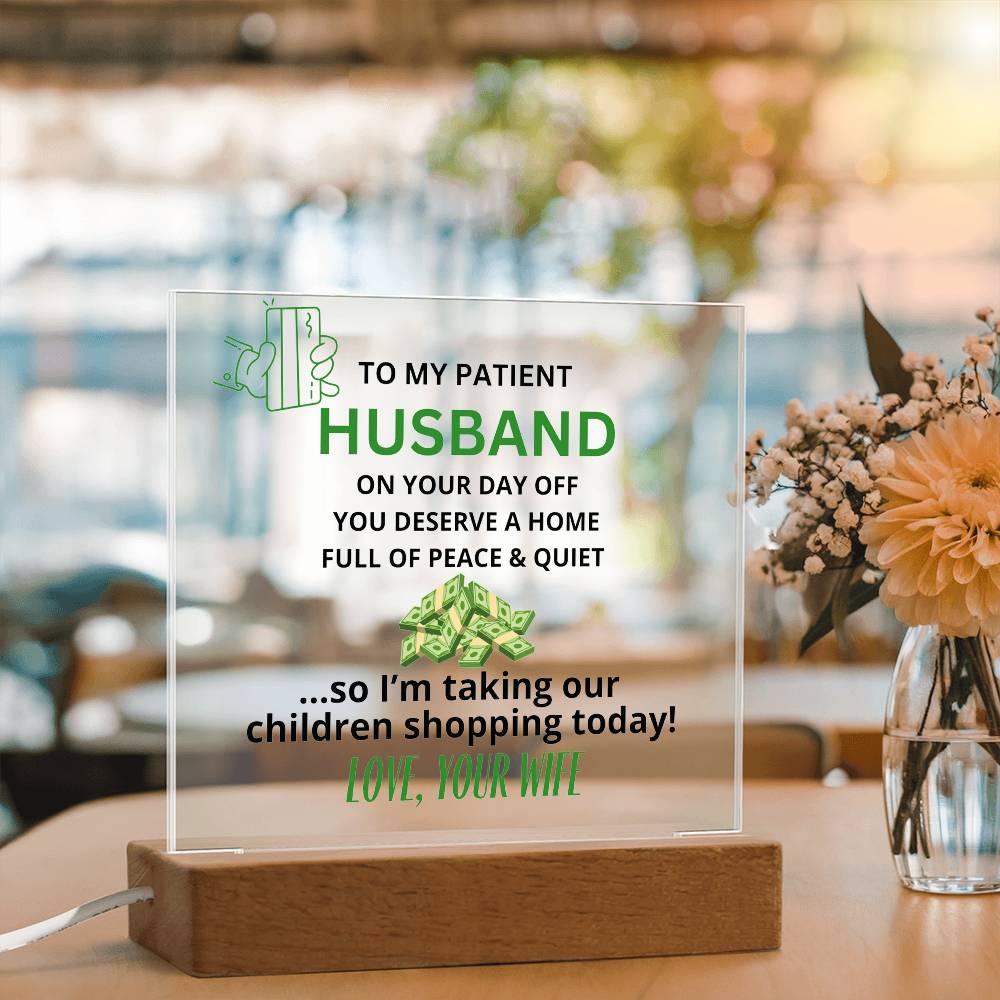 To Husband From Wife | Acrylic Square Plaque