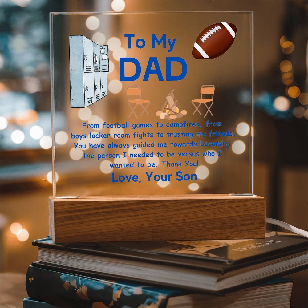 To Dad From Son | Acrylic Square Plaque