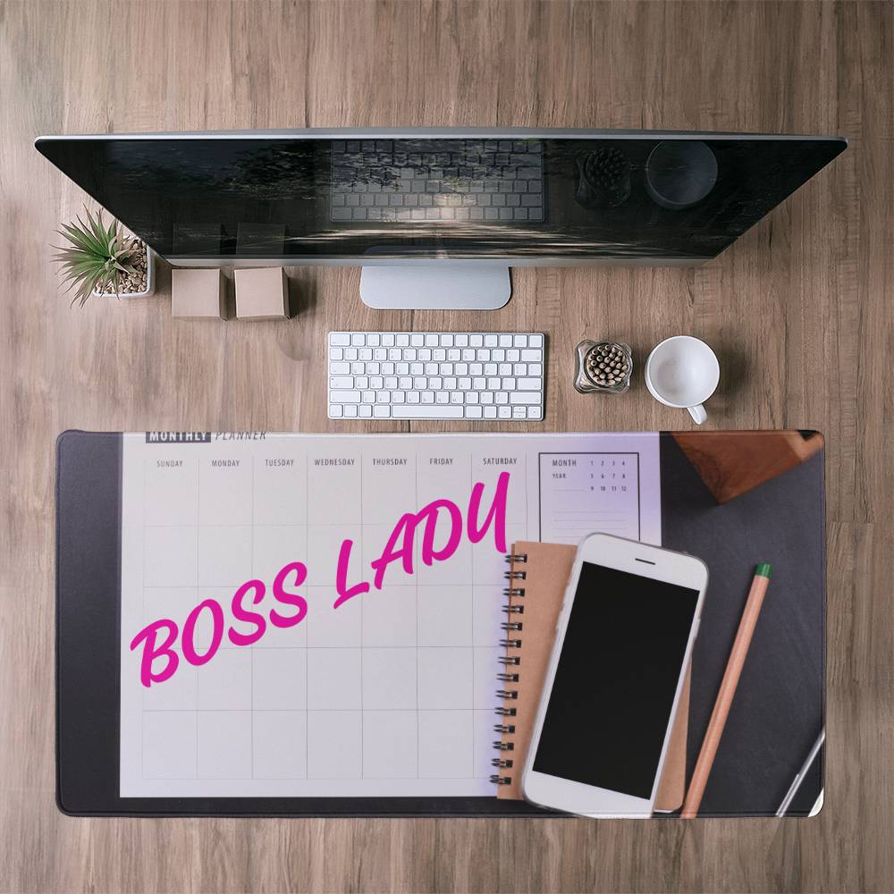 Boss Lady | Colorful Background | Desk Mat