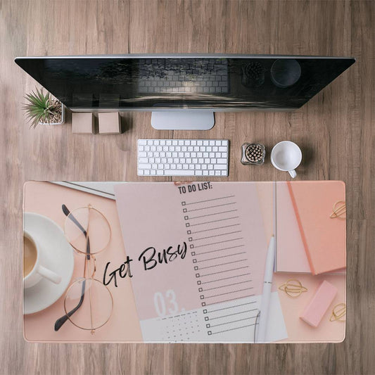 Get Busy | Colorful Background | Desk Mat