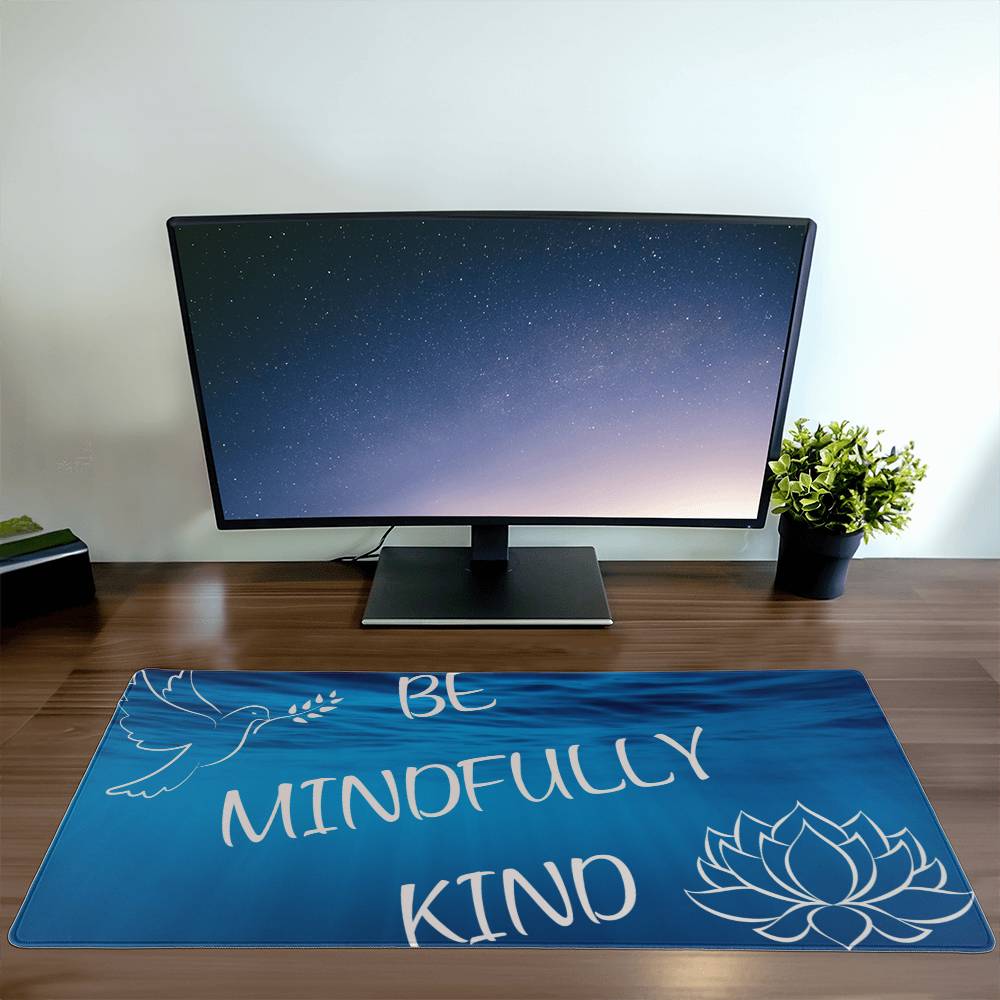 Be Mindfully Kind | Colorful Background | Desk Mat