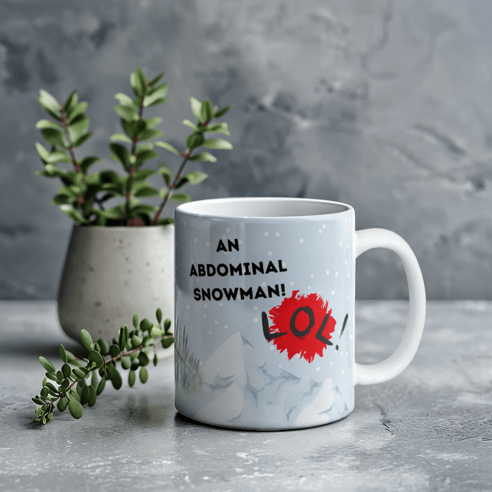 An Abdominal Snowman – Winter Laughs on Your Mug