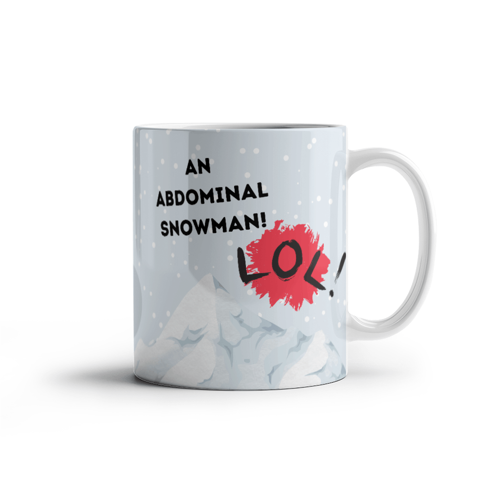 An Abdominal Snowman – Winter Laughs on Your Mug