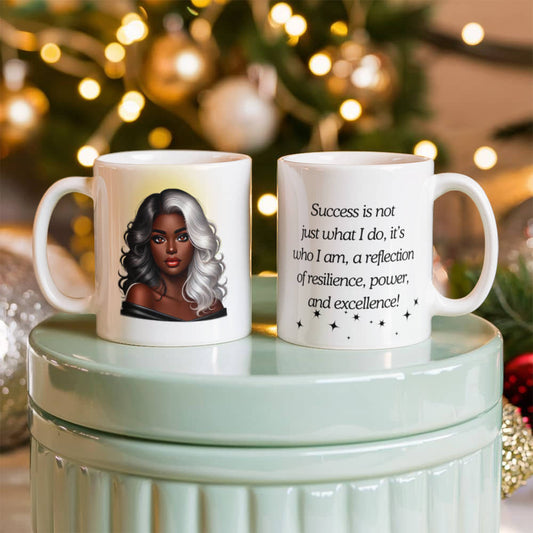 Glam Mug | Resilience & Power: The Ultimate Empowerment | White Ceramic Mug