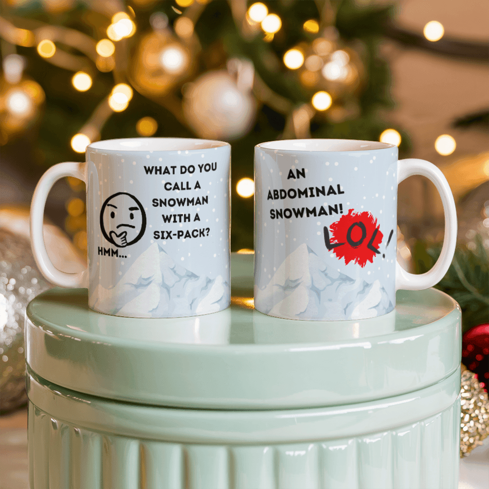 An Abdominal Snowman – Winter Laughs on Your Mug