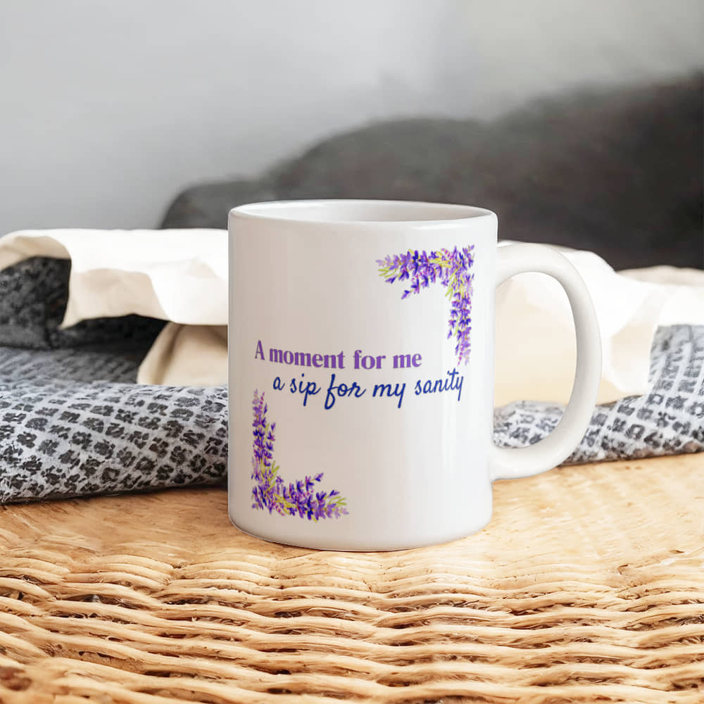 Moments of Serenity | White Ceramic Mug