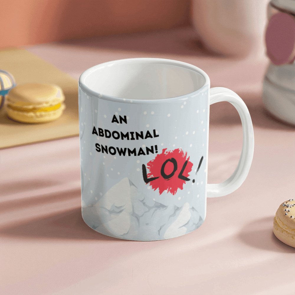 An Abdominal Snowman – Winter Laughs on Your Mug