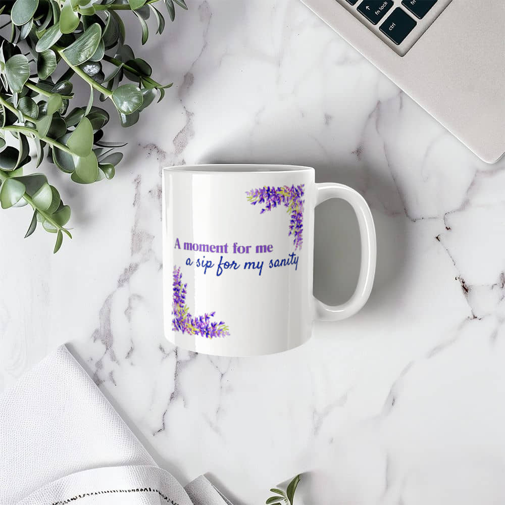 Moments of Serenity | White Ceramic Mug