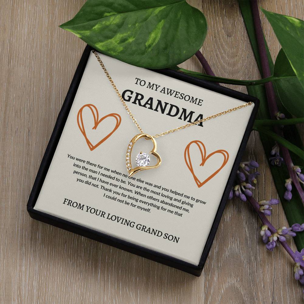 To Grandma From Grand Son | Forever Love Necklace