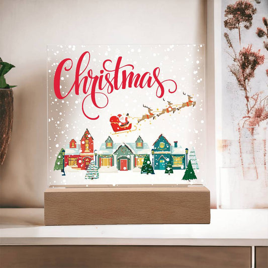 Christmas Town | Acrylic Square Plaque