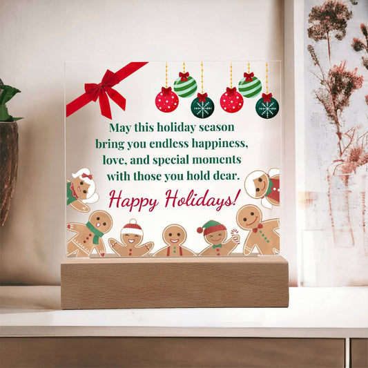 Gingerbread Joy | Acrylic Square Plaque