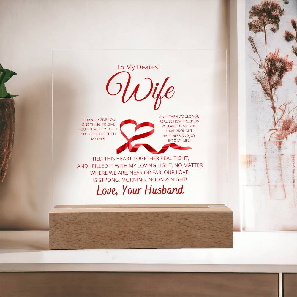 My Dearest Wife | Acrylic Square Plaque