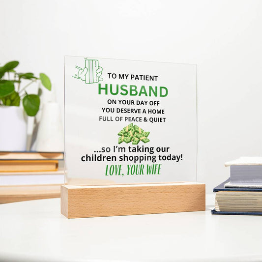 To Husband From Wife | Acrylic Square Plaque