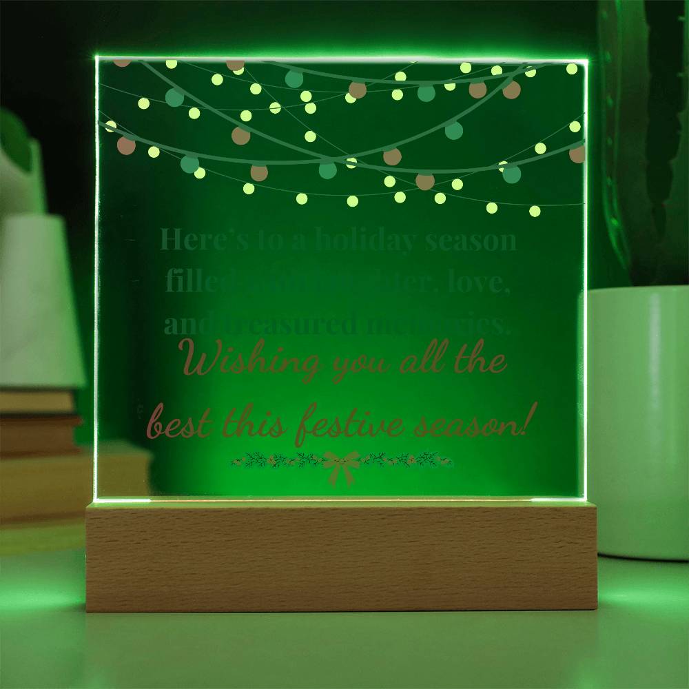 Light Up Your Holidays | Acrylic Square Plaque