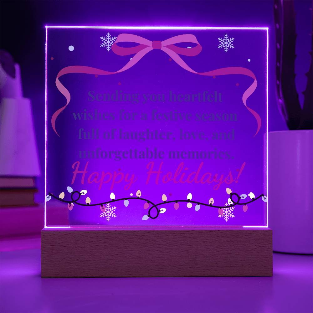 Festive Wishes | Acrylic Square Plaque