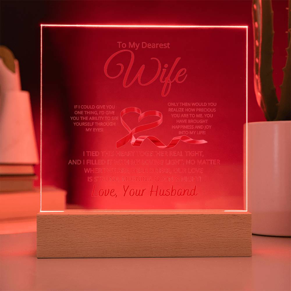 My Dearest Wife | Acrylic Square Plaque