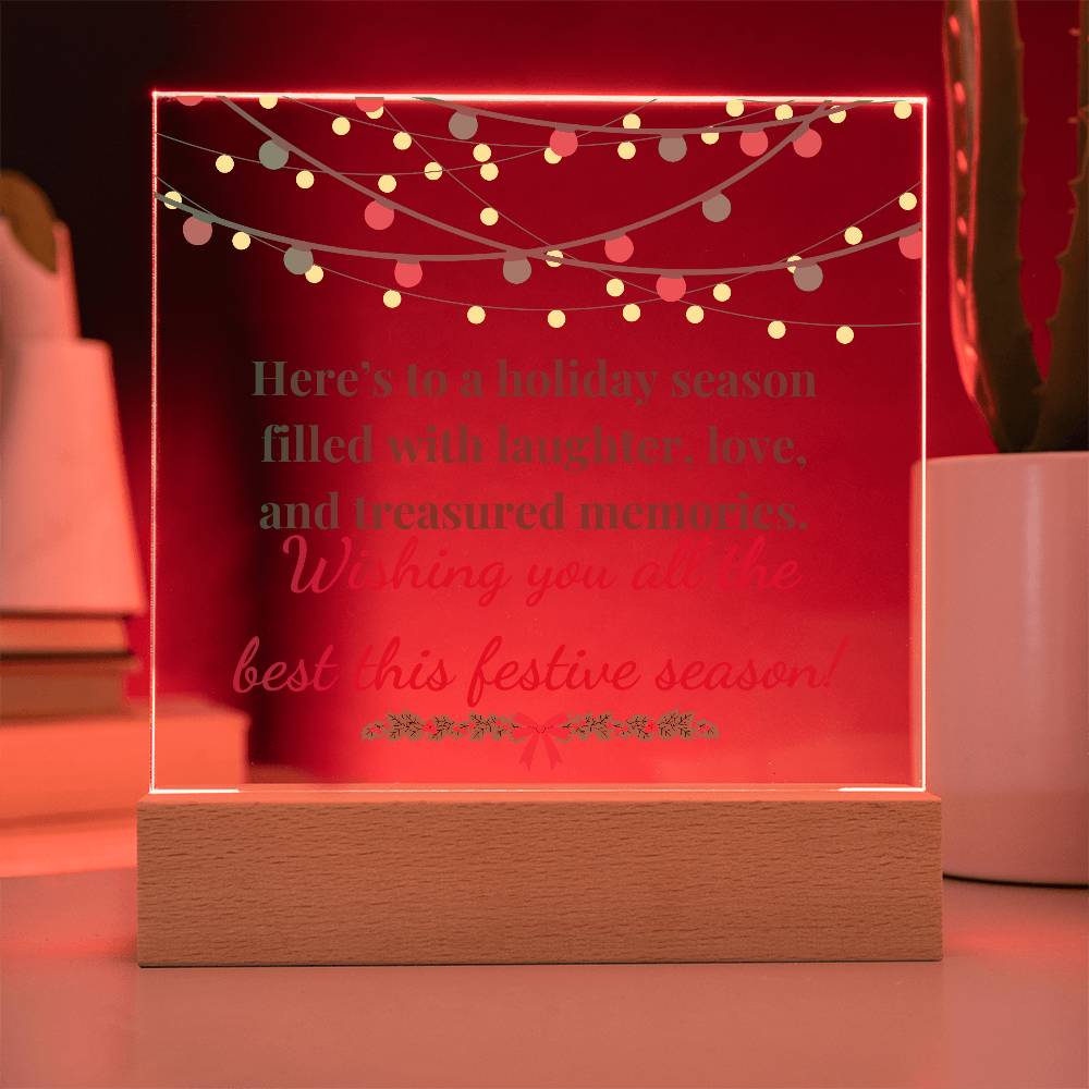 Light Up Your Holidays | Acrylic Square Plaque