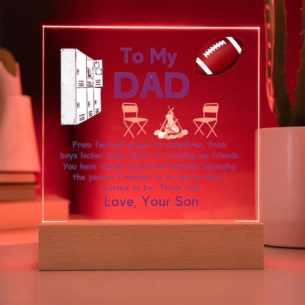 To Dad From Son | Acrylic Square Plaque