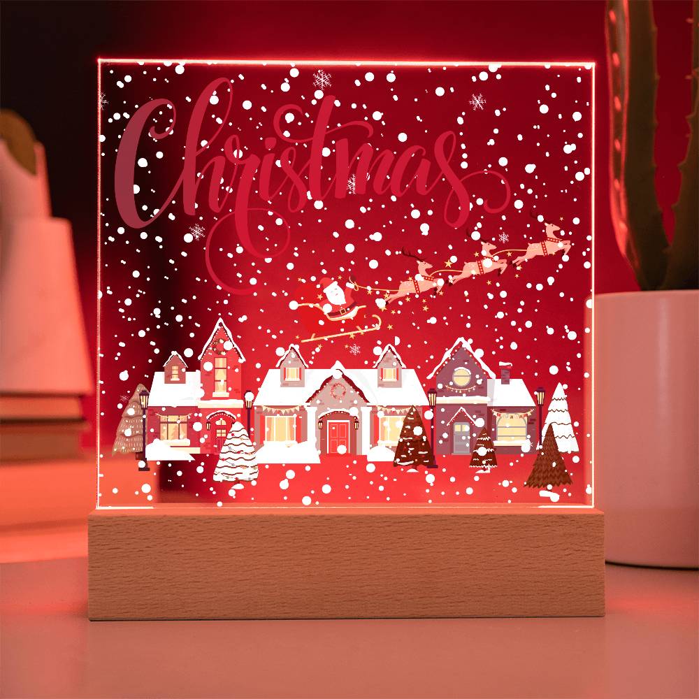 Christmas Town | Acrylic Square Plaque