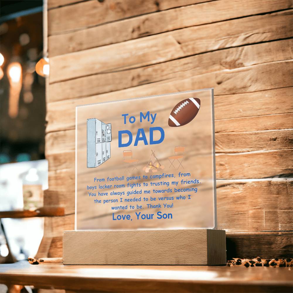 To Dad From Son | Acrylic Square Plaque