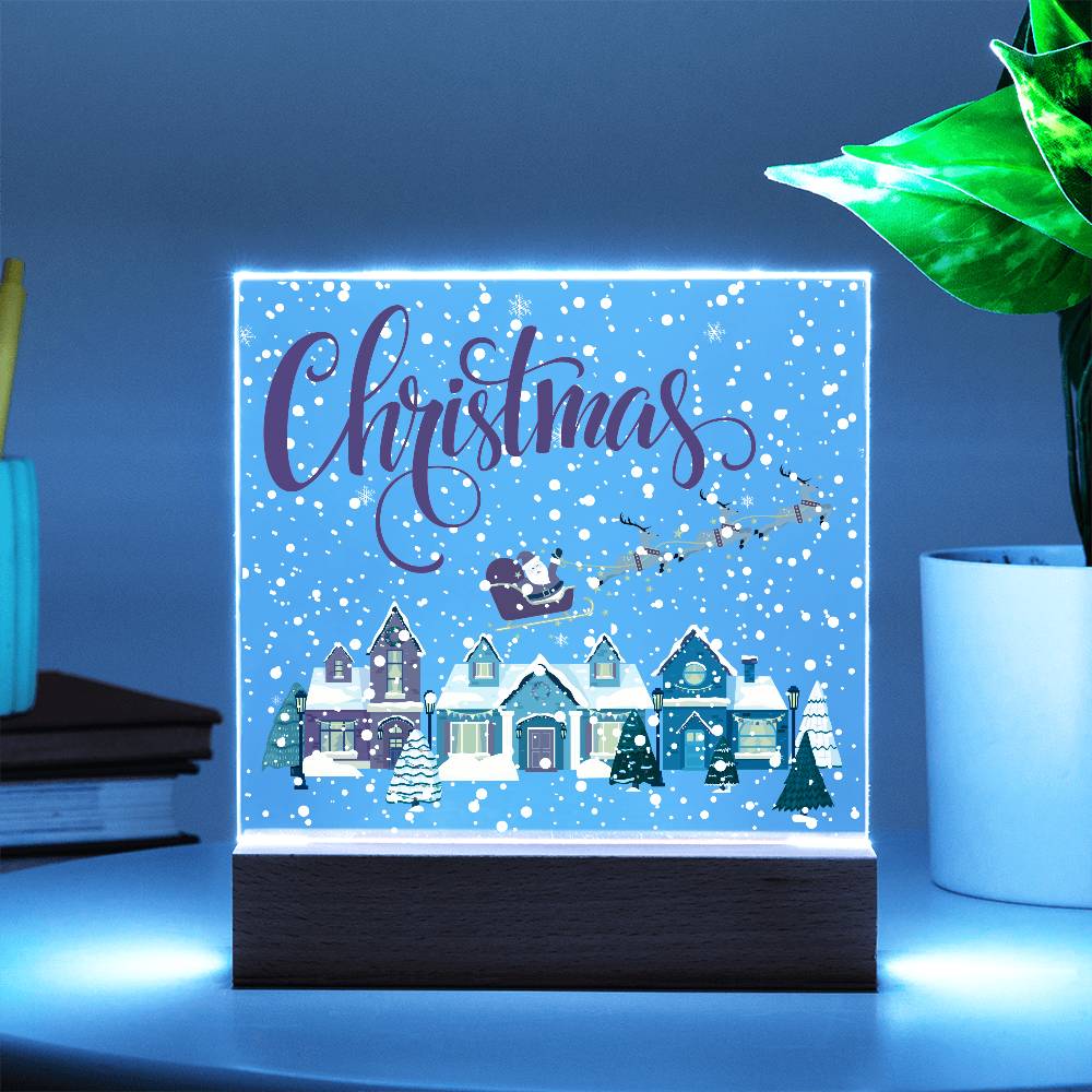 Christmas Town | Acrylic Square Plaque