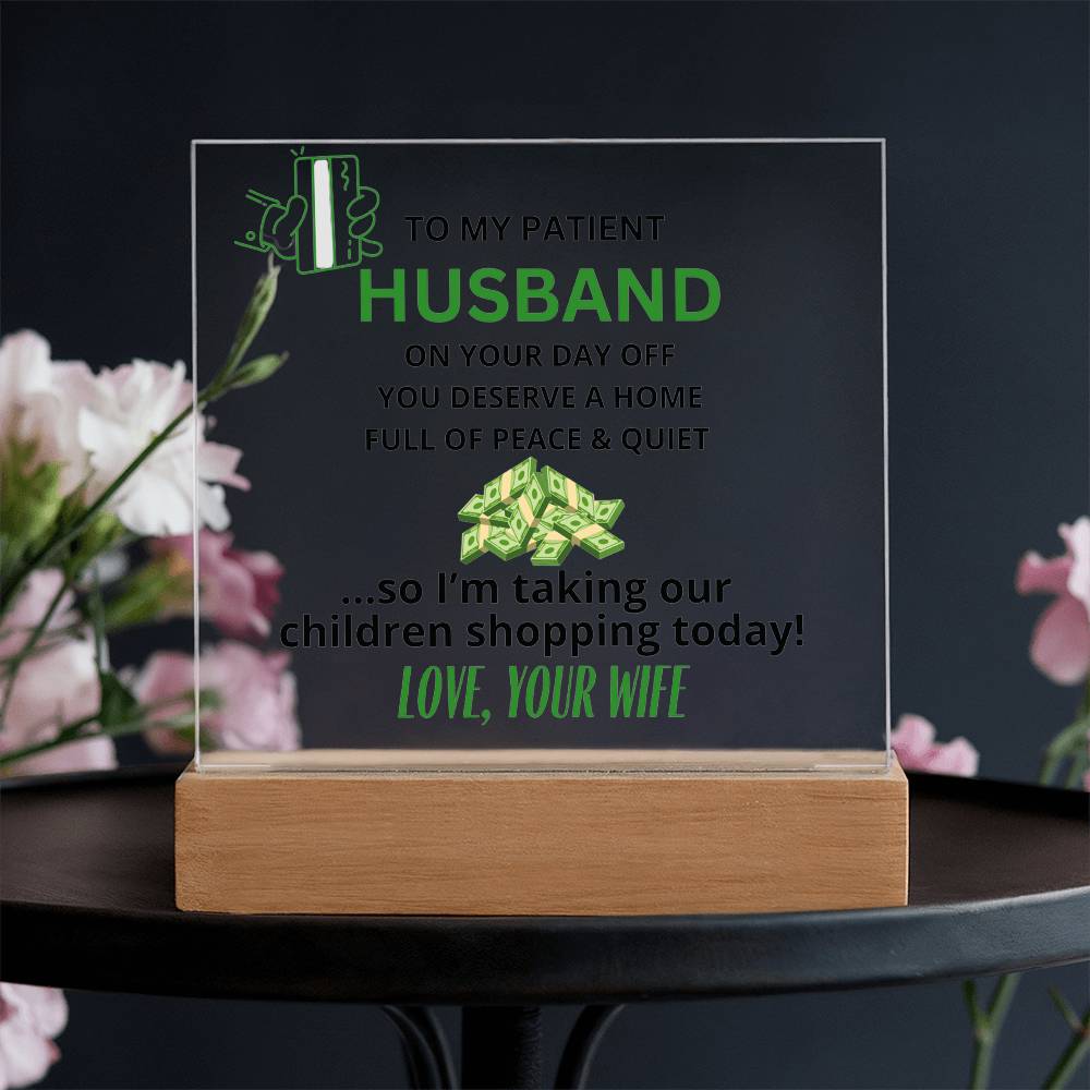 To Husband From Wife | Acrylic Square Plaque