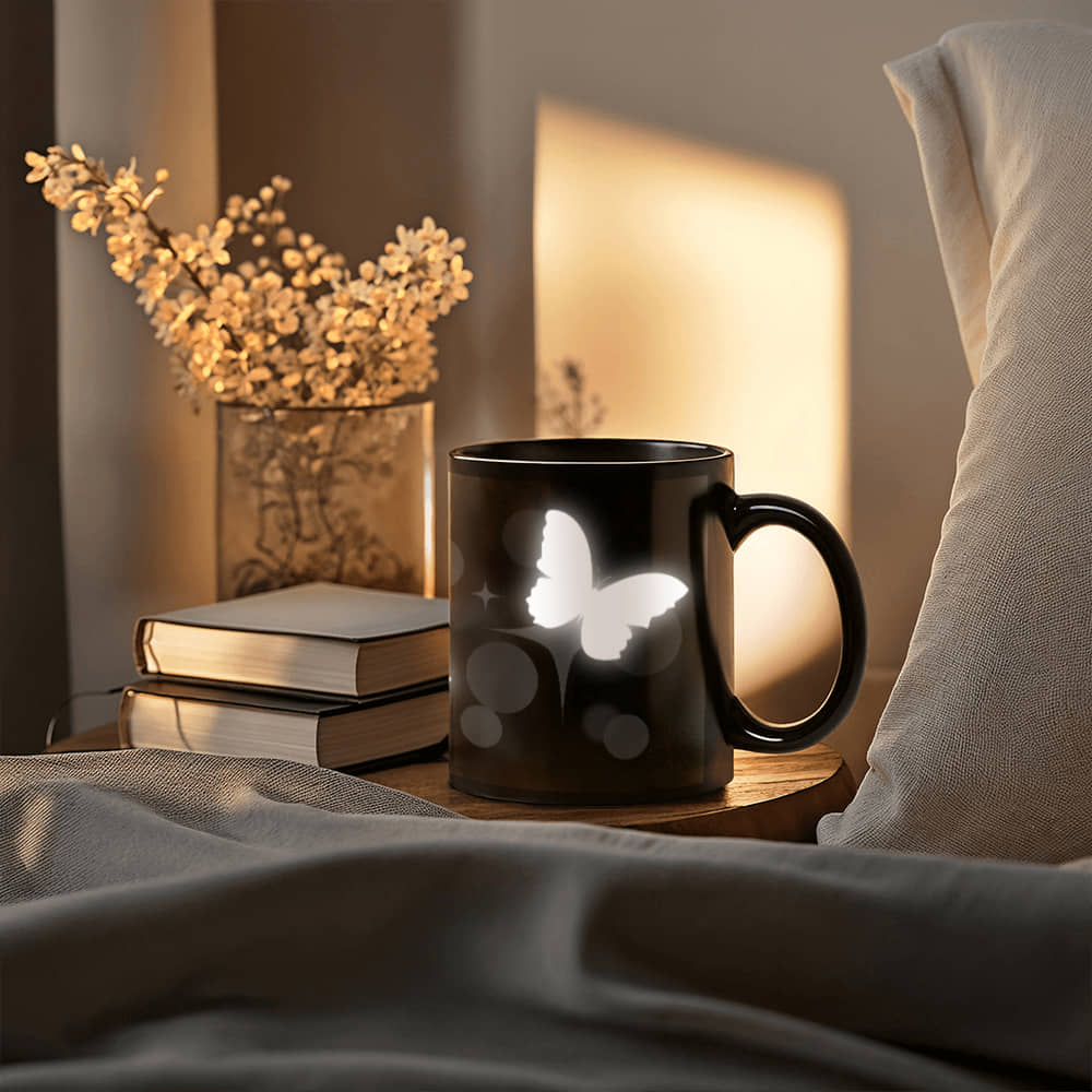 Modern Elegance Ceramic Mug for Your Daily Sips | Black Ceramic Mug