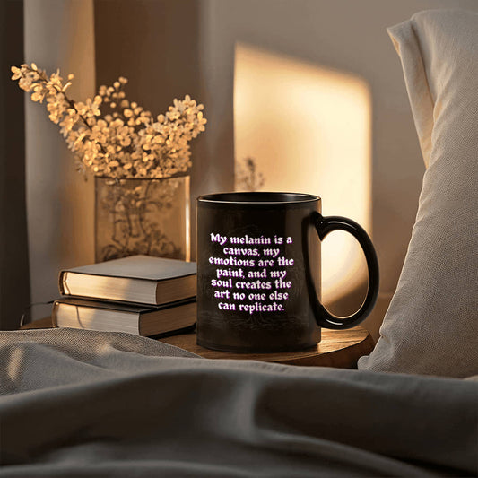 My Melanin Canvas | Black Ceramic Mug | For Me