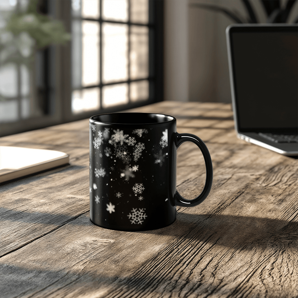 Winter Wonderland – Black Ceramic Mug