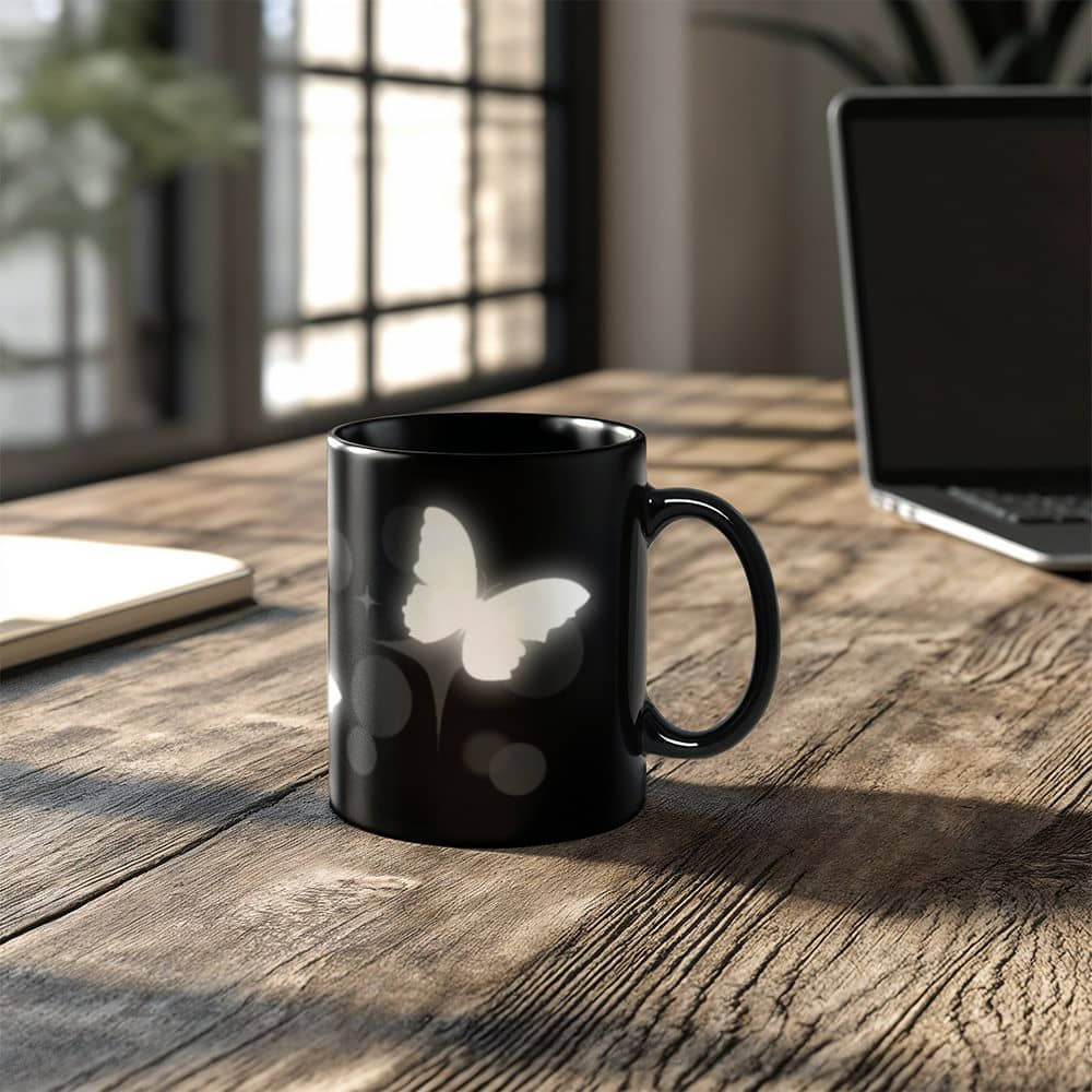 Modern Elegance Ceramic Mug for Your Daily Sips | Black Ceramic Mug