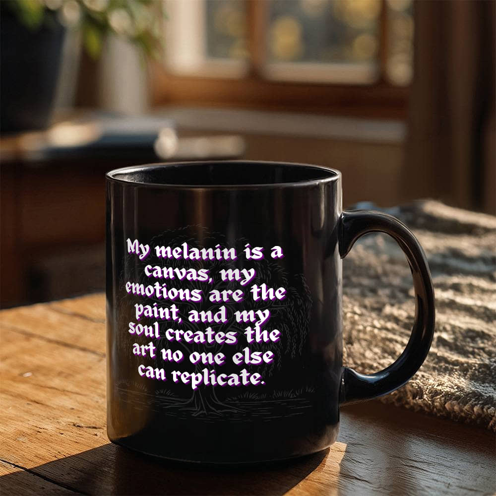 My Melanin Canvas | Black Ceramic Mug | For Me