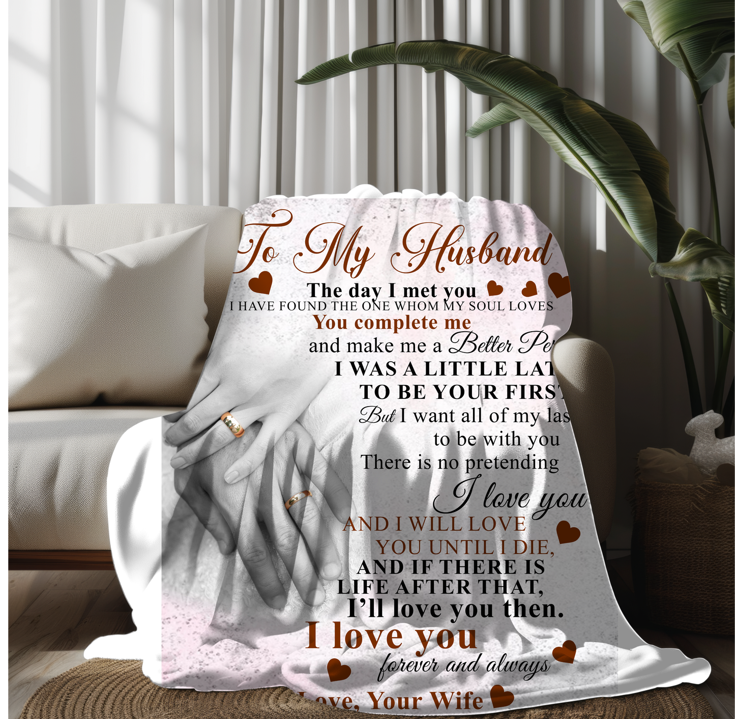 To My Husband | FLM Arctic Fleece Blanket 50x60